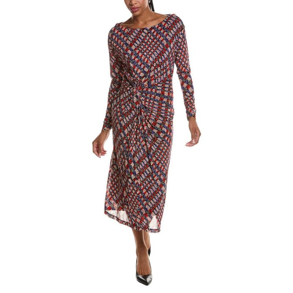 Diane Von Furstenberg Womens Hanna Midi Dress, Purple